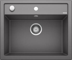 BLANCO DALAGO 6 Silgranit egymedencés gránit mosogató automata dugóemelő, szifonnal, palaszürke, beépíthető