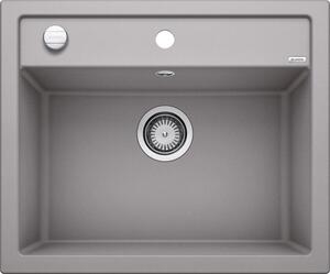 BLANCO DALAGO 6 Silgranit egymedencés gránit mosogató automata dugóemelő, szifonnal, szürke, beépíthető