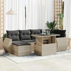 VidaXL Polyrattan Kerti Ülőgarnitúra - 7 részes