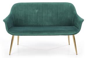 Elegance kanapé, sötétzöld / arany