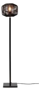 Fekete állólámpa rattan búrával (magasság 130 cm) Tanami – Good&Mojo