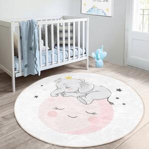 Fehér gyerek szőnyeg ø 100 cm Comfort – Mila Home