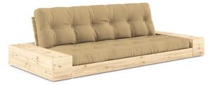 Mustársárga kinyitható kanapé 244 cm Base – Karup Design