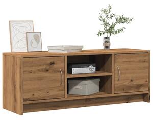 Kézműves tölgy színű szerelt fa TV-szekrény 102x30x37,5 cm
