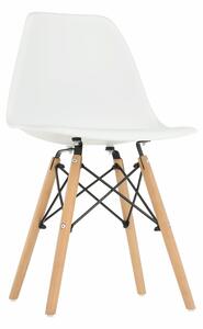 KONDELA Modern szék, bükk+ fehér, CINKLA 3 NEW