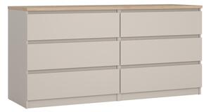 Krémszínű komód 154x76x50 cm Naia – Tvilum