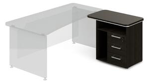 Dokkoló konténer TopOffice 90 x 55 cm, jobb, wenge