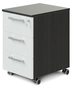 Mobil konténer TopOffice Premium 40,8 x 50,4 cm, wenge / fehér