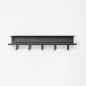 Fekete fém fali fogas polccal Easy – Spinder Design