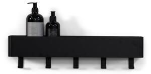 Fekete fali acél fürdőszobai polc Multi – Spinder Design