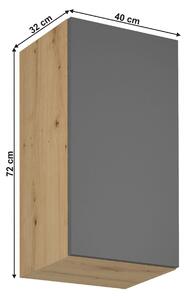 Felső konyhaszekrény G40 Langari (artisan tölgy + matt szürke) (B). 1016901