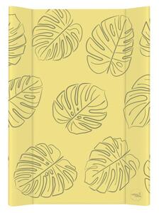 Ceba Baby merev pelenkázó lap 50*70 cm Comfort - Monstera Mustard