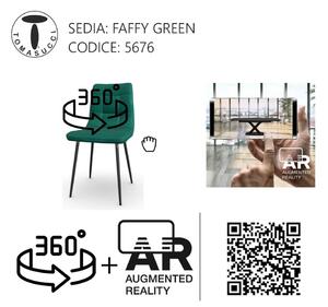 Zöld bársony étkezőszék szett 2 db-os Faffy – Tomasucci