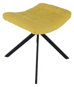 KONDELA Dizájnos forgó fotel lábtartóval, sárga/fekete, KOMODO TYP 2