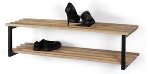 Fekete-natúr színű fém cipőtartó Marco – Spinder Design