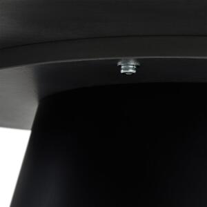Fekete-sötétszürke dohányzóasztal márvány dekoros asztallappal ø 80 cm Tango – Furnhouse