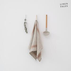 Len konyharuha 40x65 cm Beige Stripe Vintage – Linen Tales
