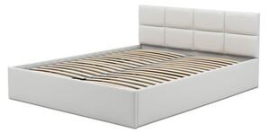 Kárpitozott ágy MONOS II matrac nélkül mérete 180x200 cm - Eco-bőr Fehér Eko-bőr