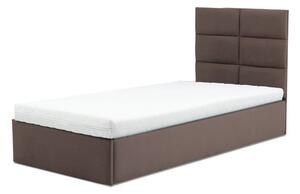 TORES kárpitozott ágy matraccal, mérete 90x200 cm Kakaó