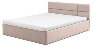 Kárpitozott MONOS ágy matraccal, mérete 140x200 cm Bézs
