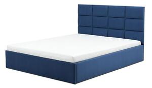 TORES kárpitozott ágy matraccal, mérete 140x200 cm Tenger kék