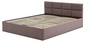 MONOS kárpitozott ágy matrac nélkül mérete 140x200 cm Világos szürke