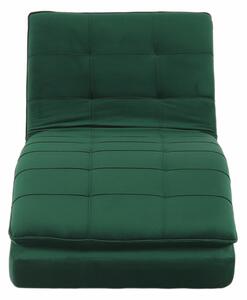 KONDELA Fotel ágyfunkcióval, smaragd/króm, REMAN