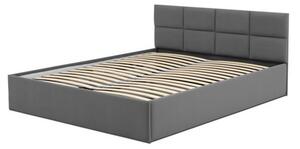 MONOS kárpitozott ágy matrac nélkül mérete 140x200 cm Sötétszürke