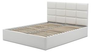 Kárpitozott ágy TORES II matrac nélkül mérete 140x200 cm - Eco-bőr Fehér Eko-bőr