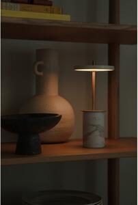 Krémszínű márvány LED dimmelhető asztali lámpa fém búrával (magasság 25,5 cm) Asteria Move Mini – UMAGE