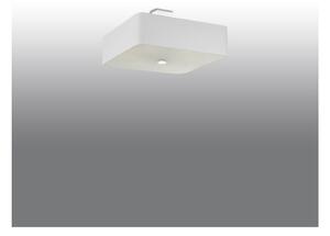 Fehér mennyezeti lámpa üveg-textil búrával 45x45 cm Kortez – Nice Lamps
