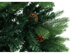 3D karácsonyfa tobozokkal, zöld, 180cm, CHRISTMAS TYP 7
