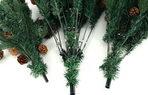3D karácsonyfa tobozokkal, zöld, 180cm, CHRISTMAS TYP 7