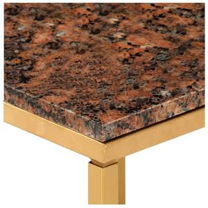 VidaXL piros márvány textúrájú valódi kő dohányzóasztal 60x60x35 cm