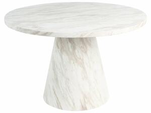 Újra csomagolt étkezőasztal Re-Bloom Mere, MDF, 120x120x74 cm, 4 személyre, 120 kg, fehér/szürke - Ellenőrzött A