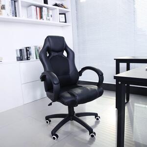 Fekete műbőr irodai szék
