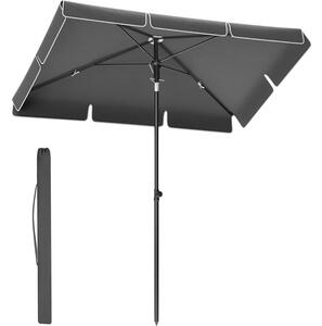 SONGMICS napellenző teraszra vagy kertre állítható, 2 irányba dőlhető, UV-védelem UPF 50+, tokkal, 230x150 cm, szürke