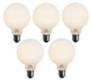 5 db E27-es dimmelhető LED izzó opál üvegből G95 5W 450lm 3000K
