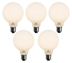 5 db E27 Dimmelhető LED izzó Opál G95 5W 450lm 2700K