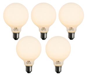 5 db E27 Dimmelhető LED izzó Opál G95 5W 450lm 2200K