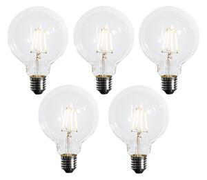 5 darabos E27 dimmelhető LED izzó készlet G95 5W 450 lm 2700K