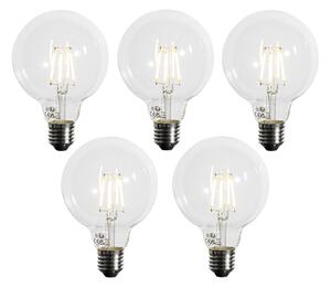 5 db E27 3-lépcsős dimmelhető LED izzó G95 4W 450lm 3000K