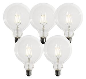 5 darab E27 dimmelhető LED izzó készlet G125 5W 450 lm 3000K