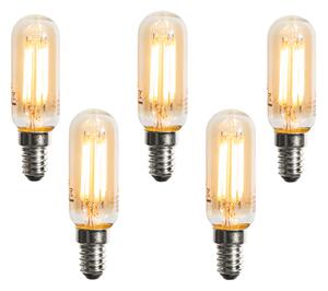 5 darabos E14 dimmelhető LED izzókészlet arany T25 4W 300 lm 2200K