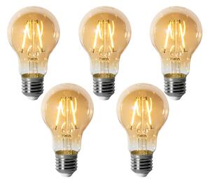 5 darabos E27 dimmelhető LED izzókészlet A60 arany 3W 310 lm 2200K