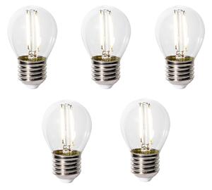 5 darabos E27 dimmelhető LED izzókészlet P45 átlátszó üveg 3W 250 lm 3000K