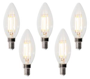 5 darabos E14 3 lépésben dimmelhető LED izzókészlet B35 átlátszó 4W 450 lm 2700K