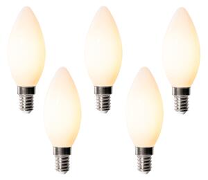 5 darabos E14 dimmelhető LED izzókészlet B35 Opál 4W 400 lm 2200K