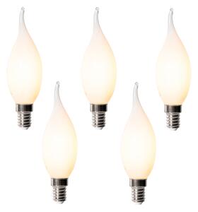 5 darabos E14 dimmelhető LED izzókészlet BXS35 Opál 4W 450 lm 2200K