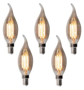 5 darabos E14 dimmelhető LED izzókészlet BXS35 füstszínű 4W 300 lm 2200K